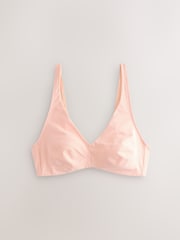 Green/Orange/Cream Non Pad Non Wire Cotton Blend Ultimate Comfort Bras 3 Pack - Image 2 of 6