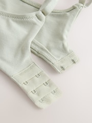 Green/Orange/Cream Non Pad Non Wire Cotton Blend Ultimate Comfort Bras 3 Pack - Image 5 of 6