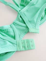 Pink/Green/Cream Non Pad Full Cup Lace Bras 3 Pack - Image 6 of 6