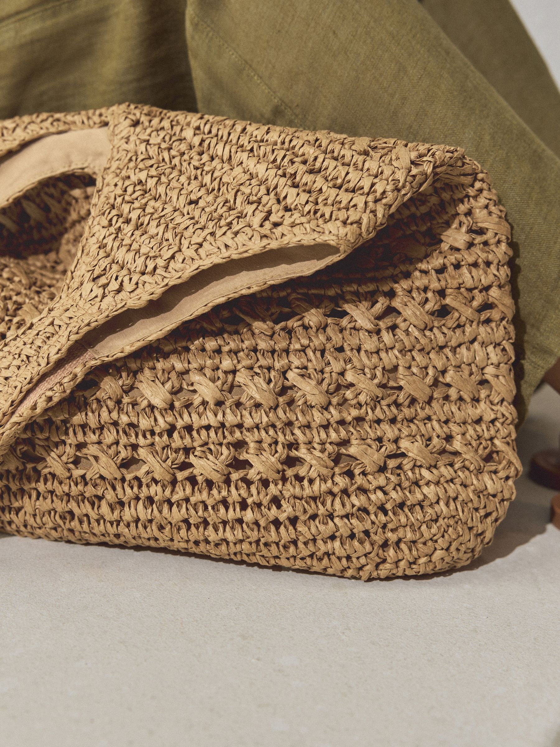 Buy Natural Raffia Effect Shoulder Bag from the Next UK online shop
