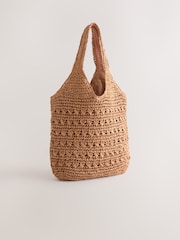 Natural Raffia Effect Shoulder Bag - Image 3 of 7