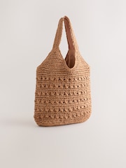 Natural Raffia Effect Shoulder Bag - Image 4 of 7
