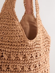 Natural Raffia Effect Shoulder Bag - Image 6 of 7