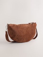 Tan Brown Suede Sling Bag - Image 4 of 7
