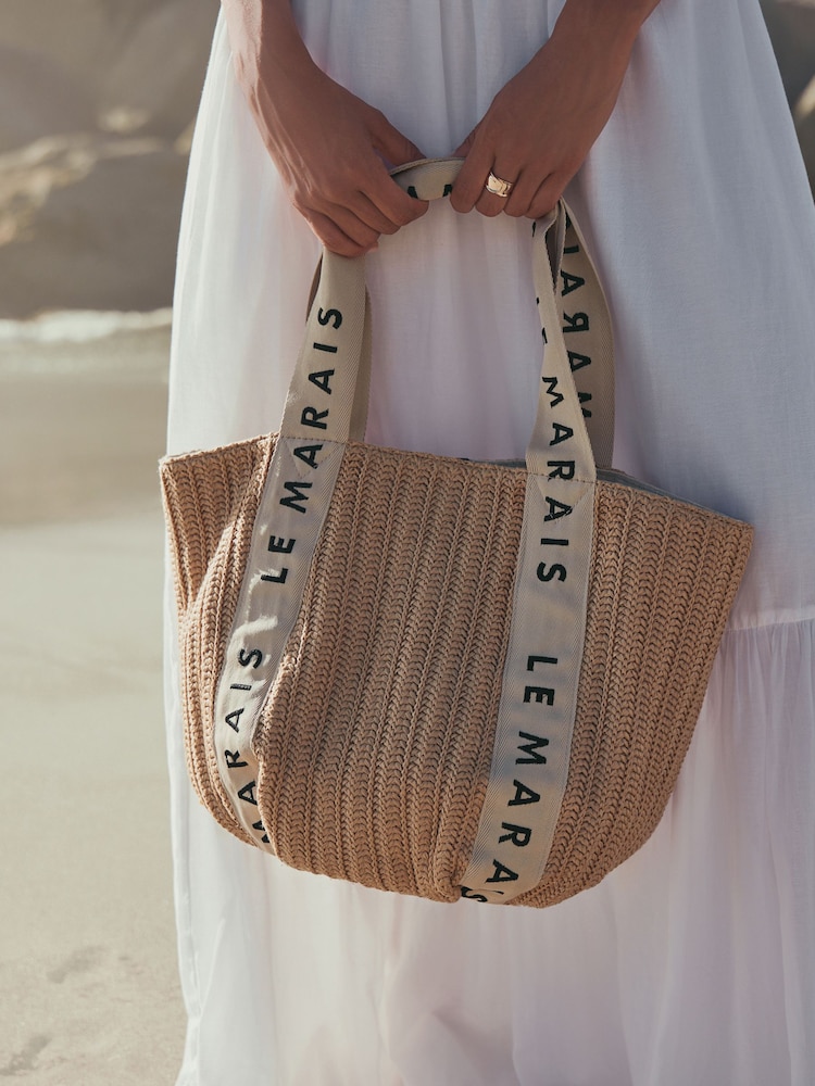 Natural Raffia Effect Shoulder Bag - Image 2 of 8 Natural Raffia Effect Shoulder Bag - Image 2 of 8