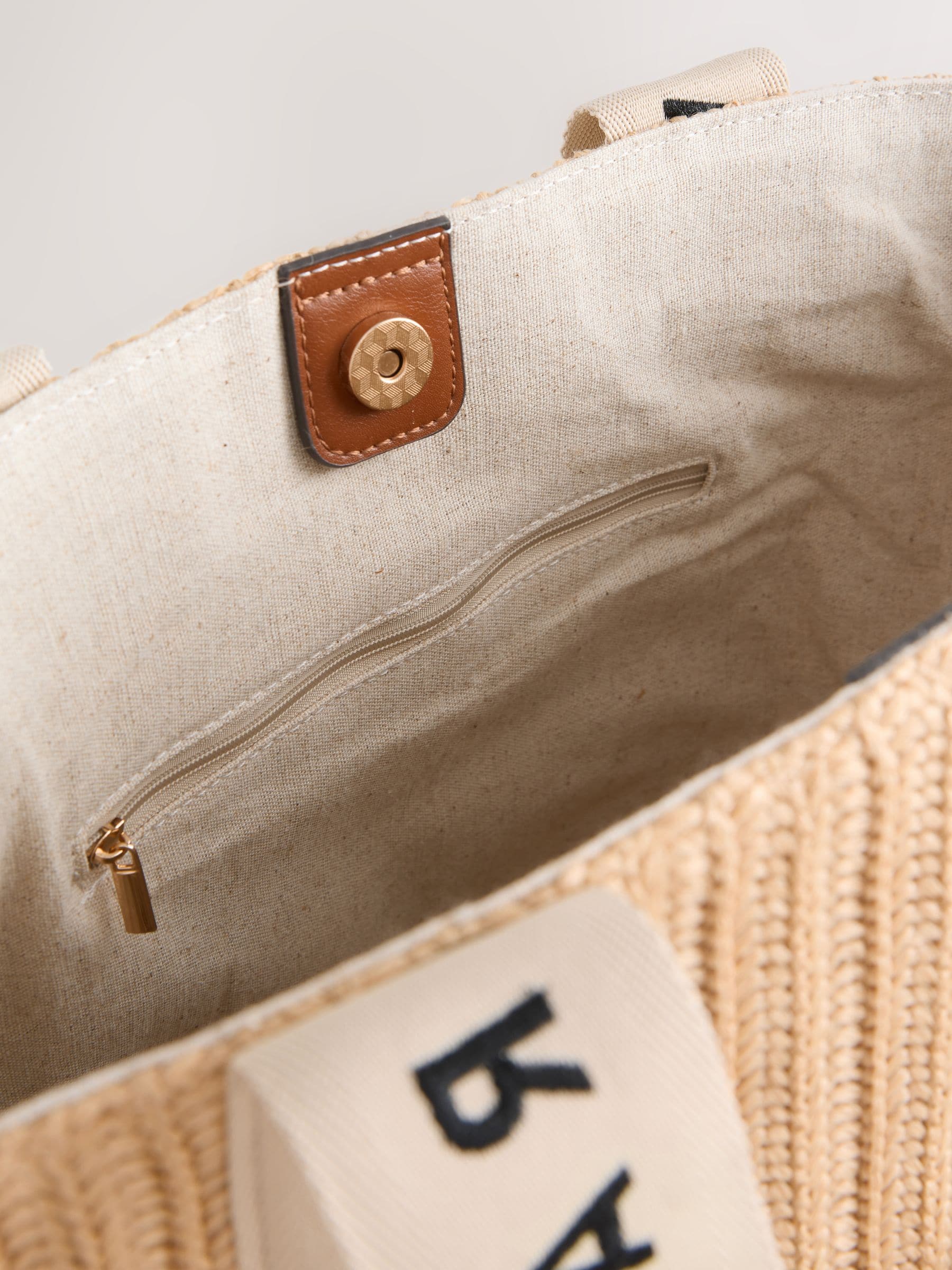 Buy Natural Raffia Effect Shoulder Bag from Next USA