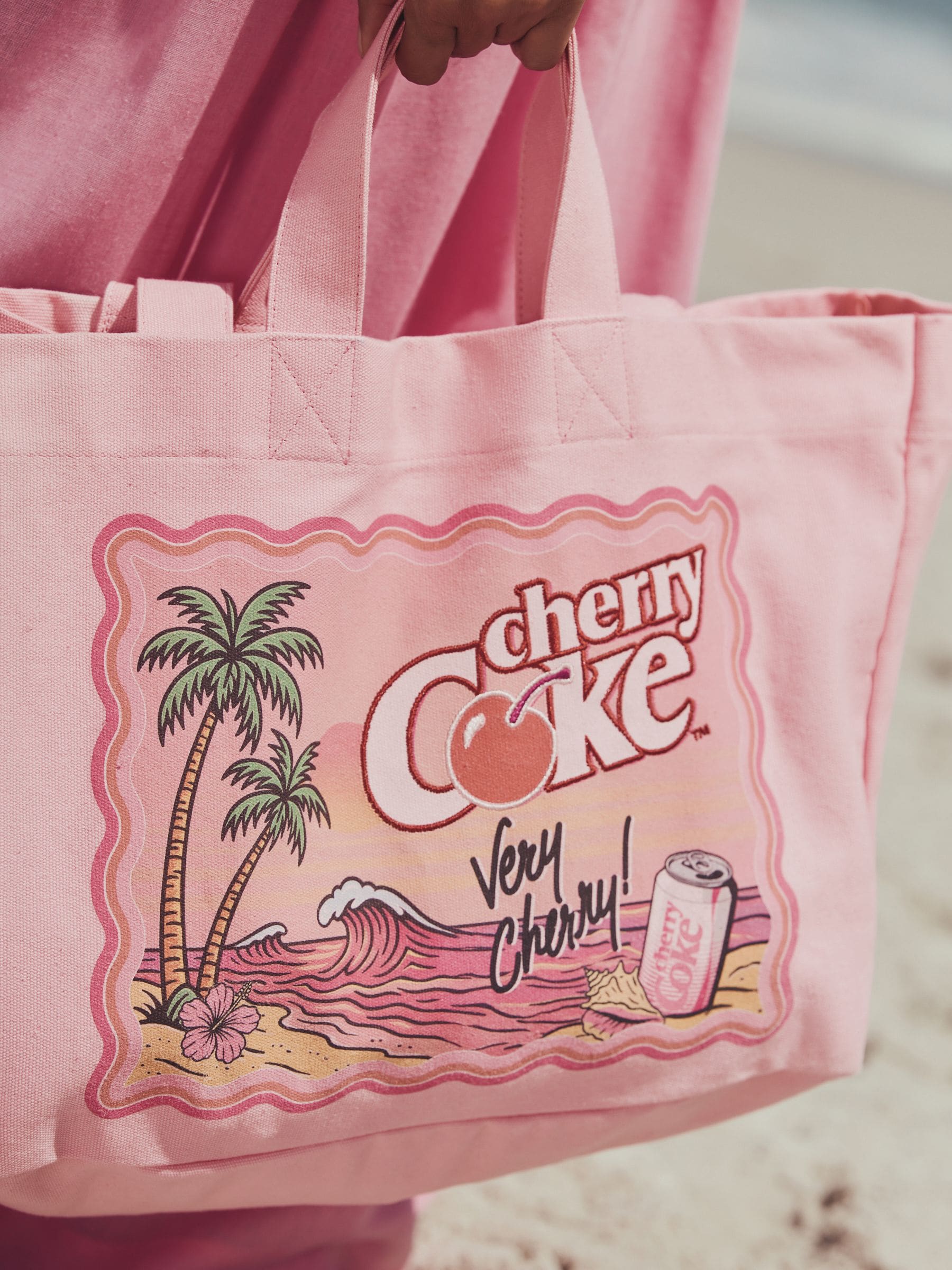 Buy Pink Cherry Coke License Canvas Shoulder Bag from Next USA