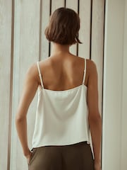 Ecru Satin Lace Cami Top - Image 4 of 5