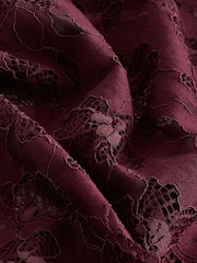 Violet - Lace Short Sleeve Tie Back Shirt - Imaginea 8 din 8