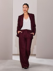 Ecru/Black Polka Dot Satin Lace Cami Top - Image 4 of 8