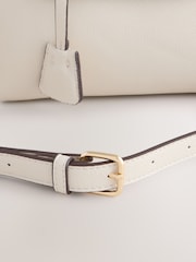 White Belted Hand Held Bag - Image 6 of 8