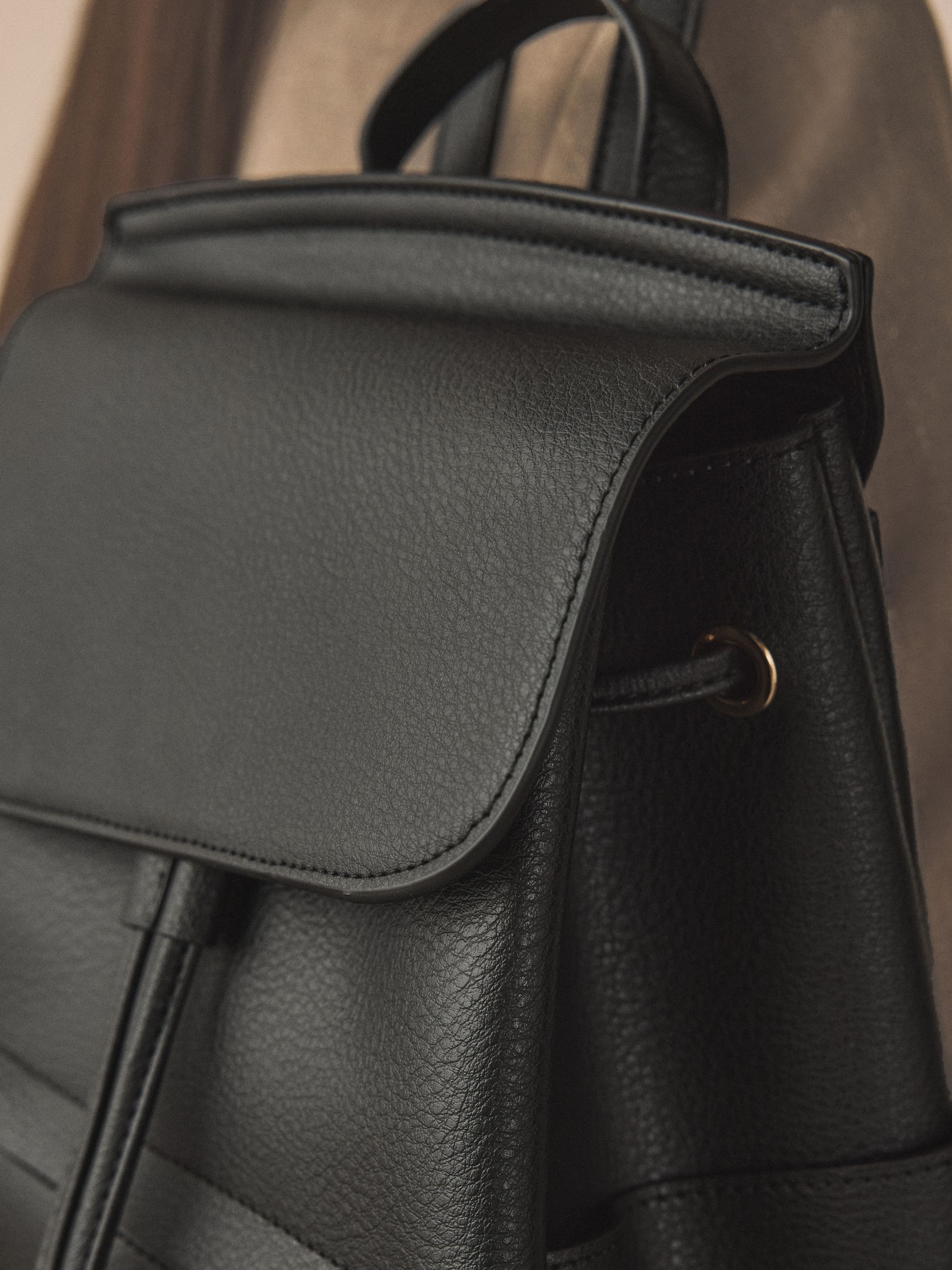 Buy Black Front Pocket Rucksack from the Next UK online shop