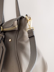 Mink Brown Padlock Charm Hand Held Bag - Image 7 of 9