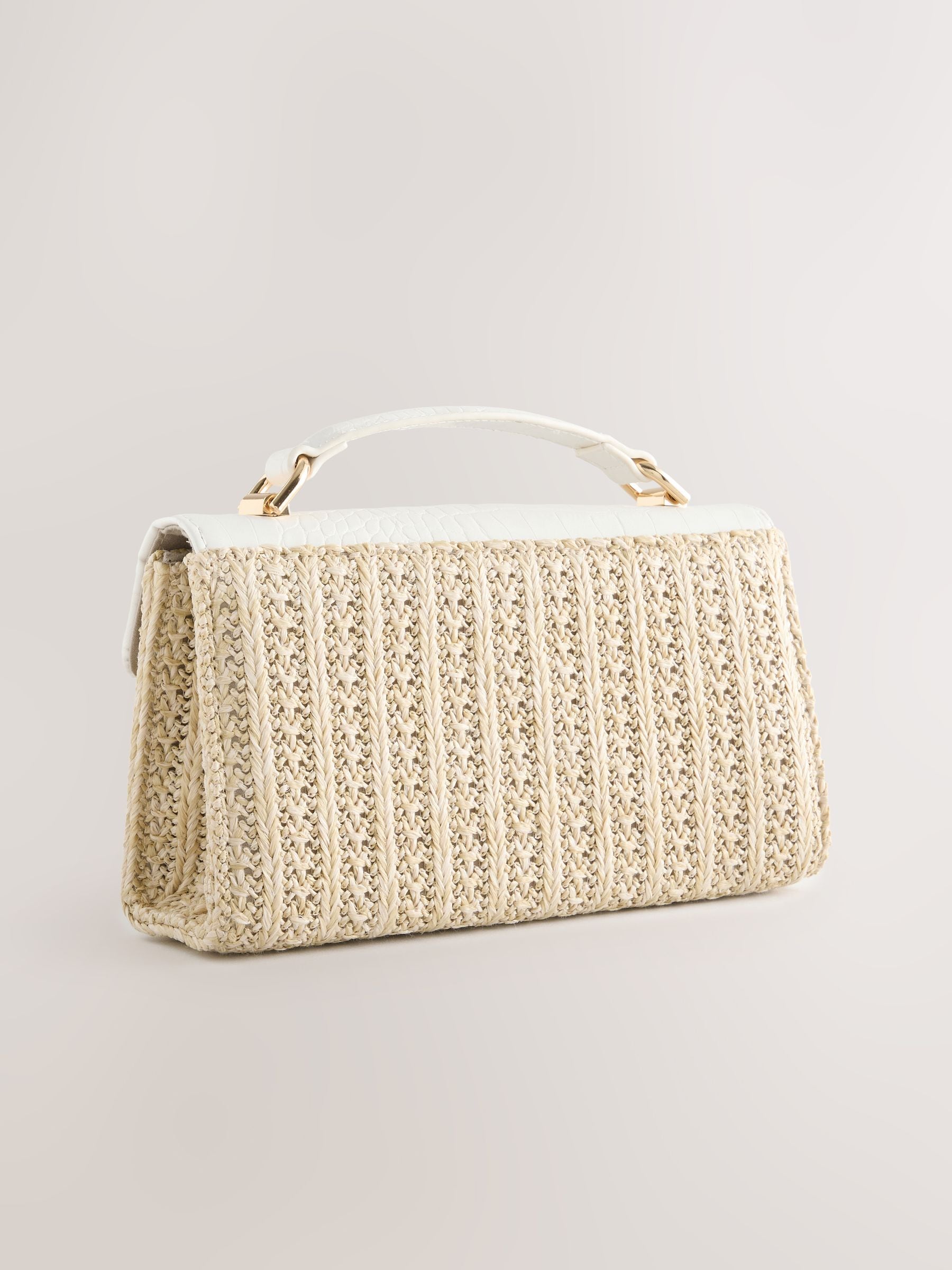 Buy Natural Raffia-Effect Top Handle Bag from the Next UK online shop