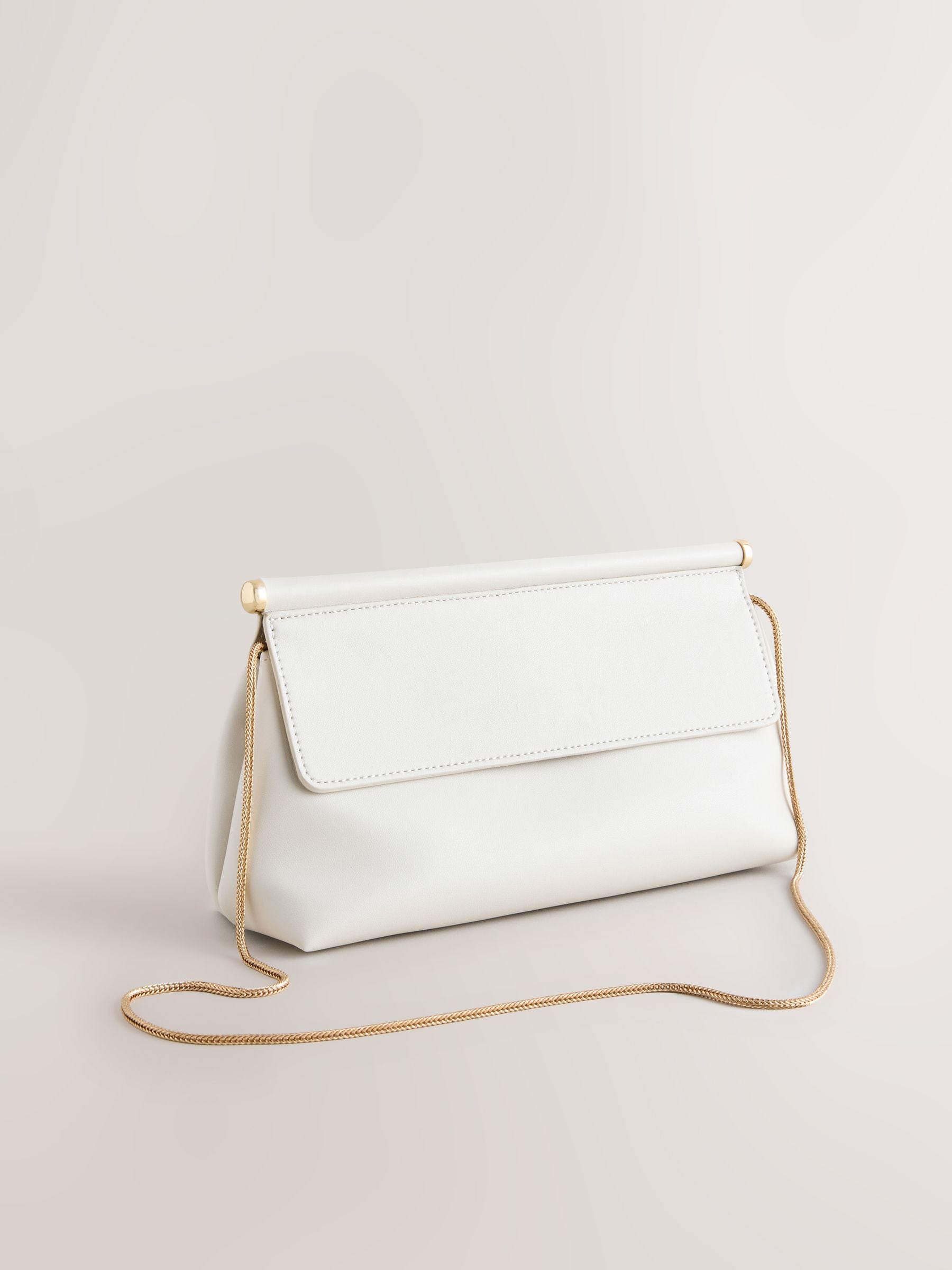 Buy White Foldover Clutch Bag from Next USA