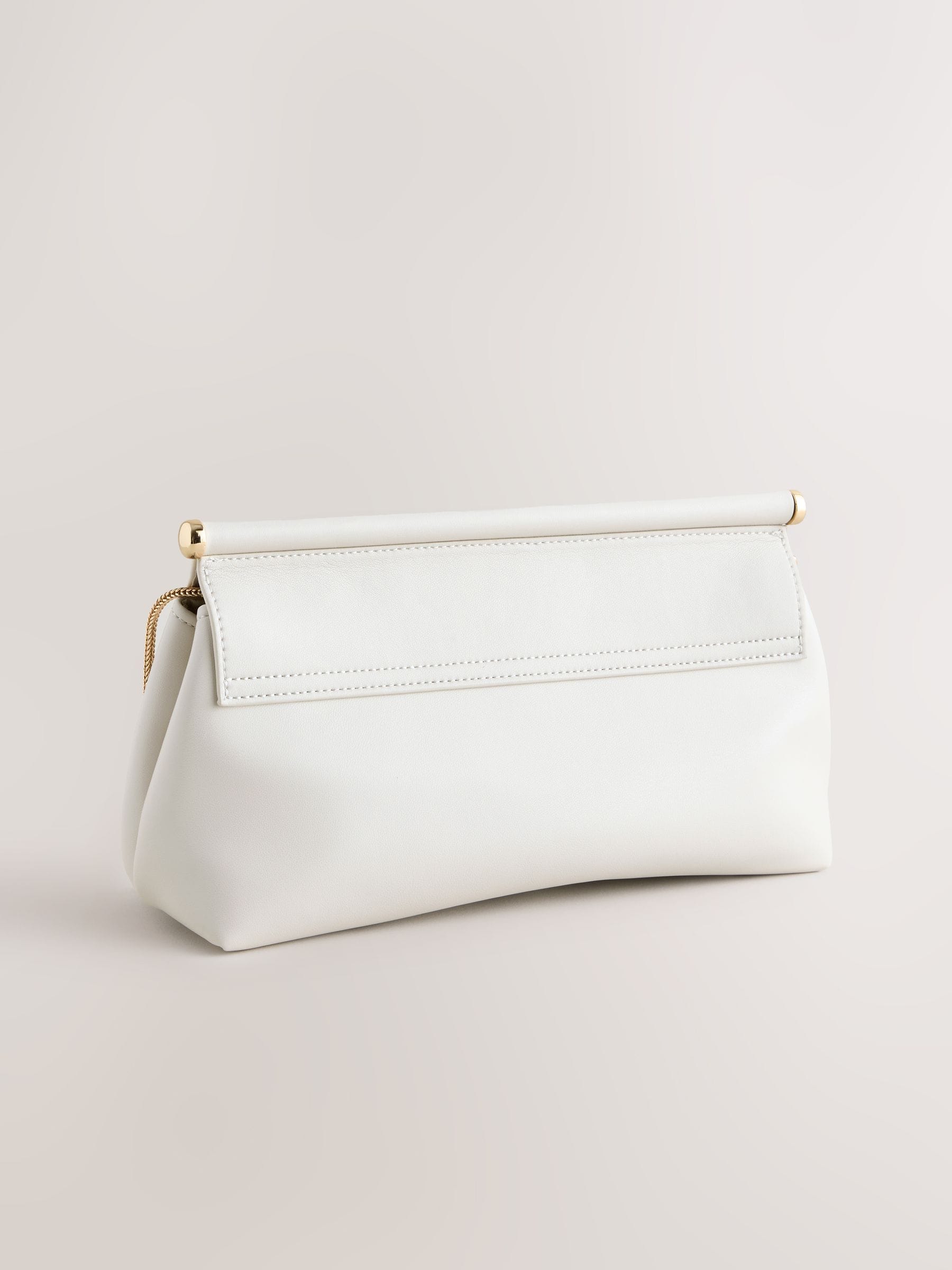 Buy White Foldover Clutch Bag from Next USA