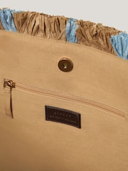 Jigsaw Brown Striped Straw Tote - Image 3 of 6