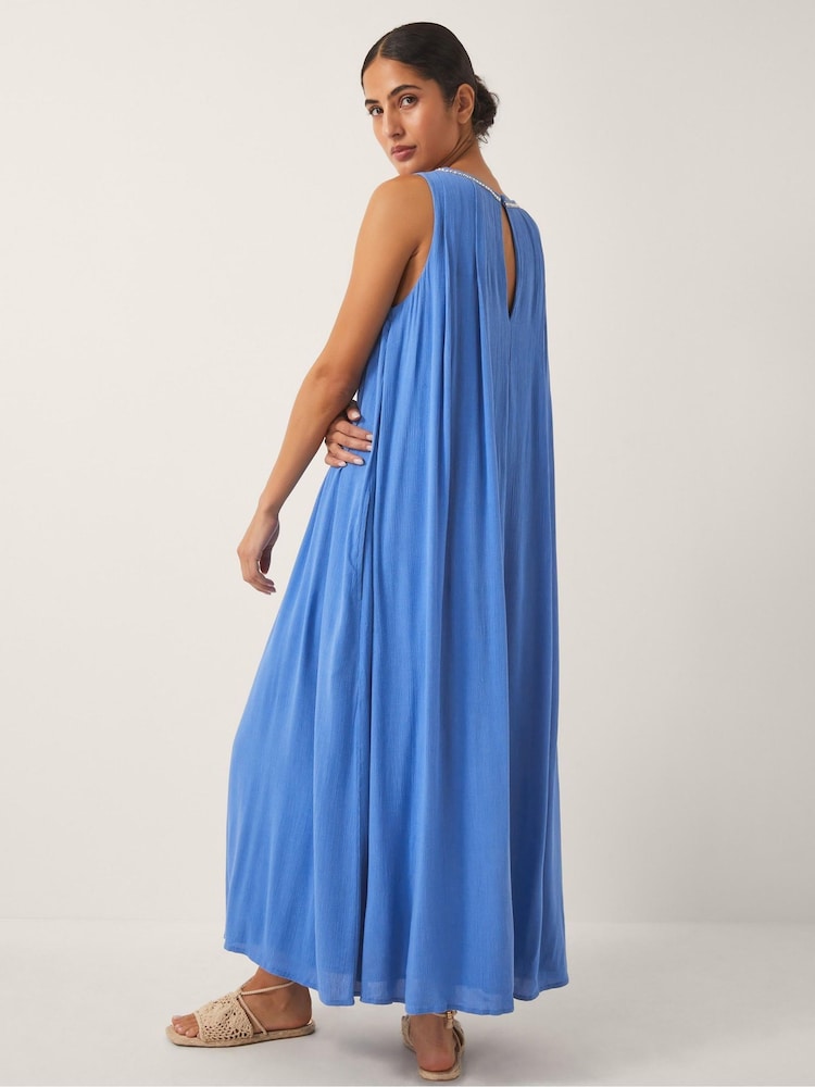 Monsoon Blue Luna Embellished Sleeveless Maxi Dress - Image 2 of 5