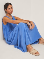 Monsoon Blue Luna Embellished Sleeveless Maxi Dress - Image 3 of 5