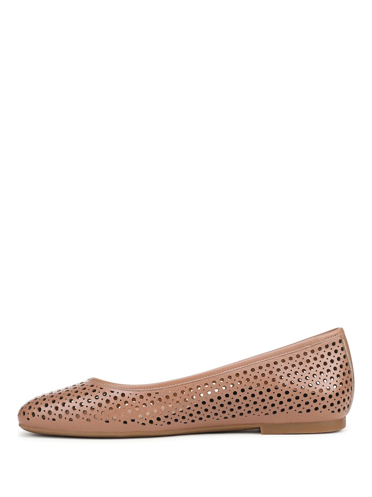 Vionic Mocha Mousse Orinda Wide Fit Arch Support Ballet Flats - Image 2 of 7