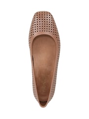 Vionic Mocha Mousse Orinda Wide Fit Arch Support Ballet Flats - Image 4 of 7