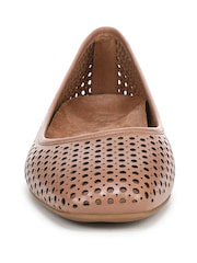 Vionic Mocha Mousse Orinda Wide Fit Arch Support Ballet Flats - Image 6 of 7