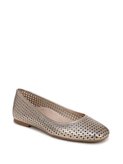 Vionic Gold Orinda Perf Regular Fit Arch Support Ballet Flat Shoes - Image 3 of 7