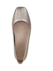 Vionic Gold Orinda Perf Regular Fit Arch Support Ballet Flat Shoes - Image 4 of 7