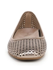 Vionic Gold Orinda Perf Regular Fit Arch Support Ballet Flat Shoes - Image 6 of 7