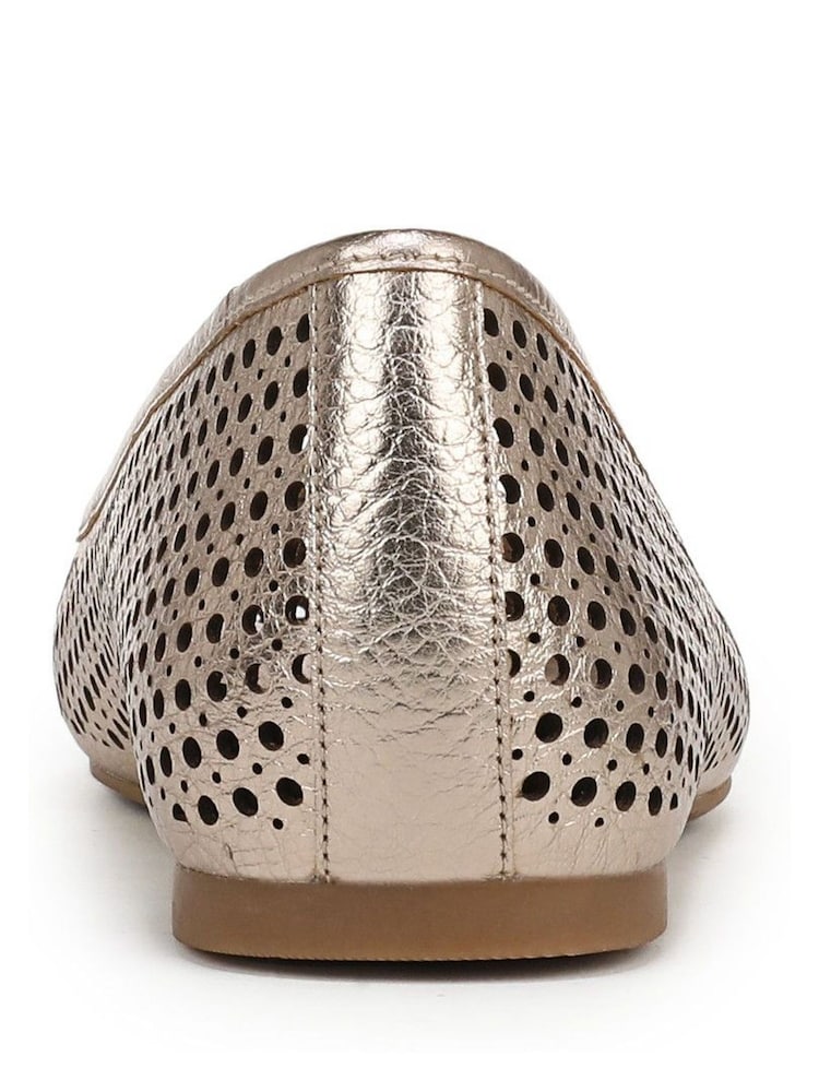 Vionic Gold Orinda Perf Regular Fit Arch Support Ballet Flat Shoes - Image 7 of 7