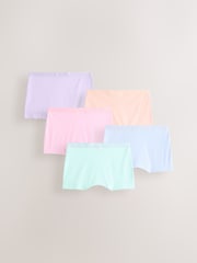 Peach Pink Short Briefs 5 Pack (2-16yrs) - Image 1 of 9