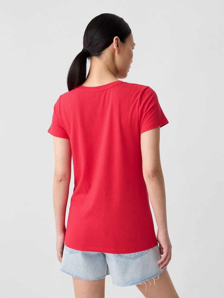 Gap Red Favourite Crew Neck Short Sleeve T-Shirt - Image 2 of 5