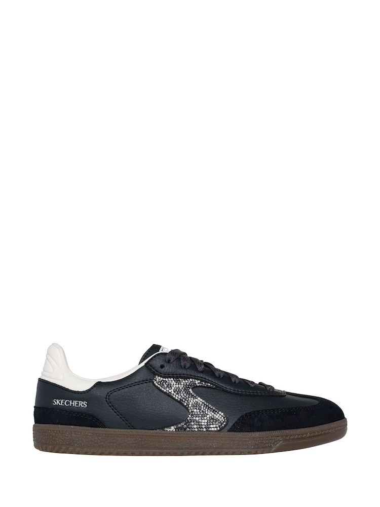 Skechers Black Hotshot Shimmering Spots Trainers - Image 1 of 4 Skechers Black Hotshot Shimmering Spots Trainers - Image 1 of 4