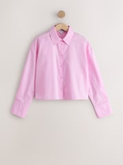 Hot Pink Oversized Boyfriend Shirt - Image 1 of 3