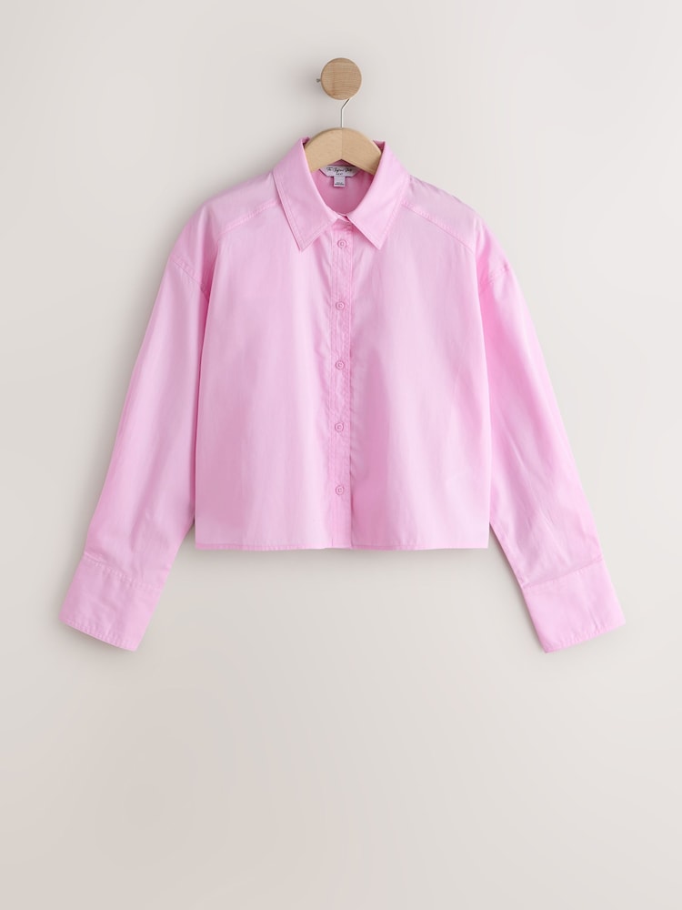 Hot Pink Oversized Boyfriend Shirt - Image 1 of 3