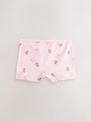 Pink Bear/Bow Short Briefs 5 Pack (2-16yrs) - Image 6 of 9