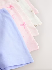 Pink Bear/Bow Short Briefs 5 Pack (2-16yrs) - Image 8 of 9