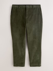 Khaki Green Regular Fit Smart Cotton Rich Corduroy Elasticated Waistband Trousers - Image 7 of 9