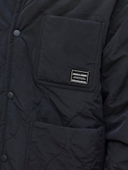 JACK & JONES Black Quilted Bomber Jacket - Image 8 of 8