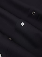 Reiss Navy Spy Atelier Wool Regular-Fit Shirt - Image 8 of 8