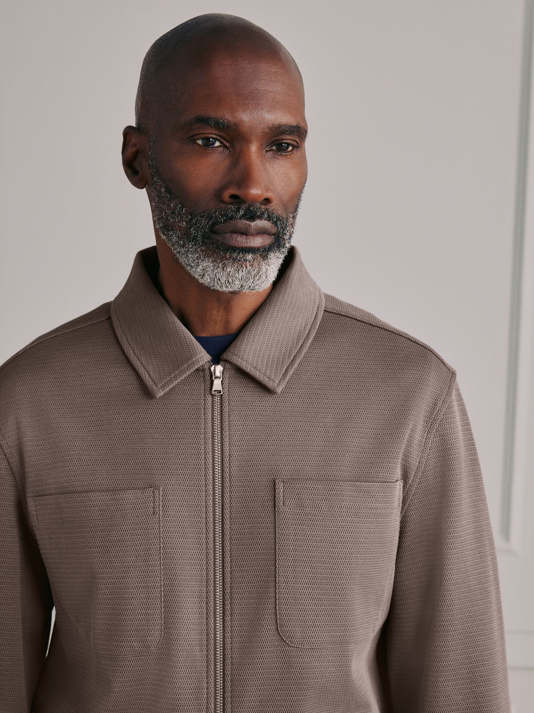 Buy Neutral Brown Signature Full Zip Shacket from the Next UK
