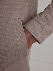 Neutral Brown Signature Full Zip Shacket - Image 5 of 11