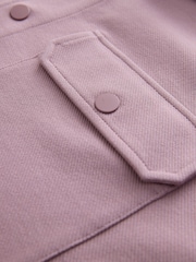 紫色 - 針織斜紋按扣襯衫式外套 - 圖片 6，共 6