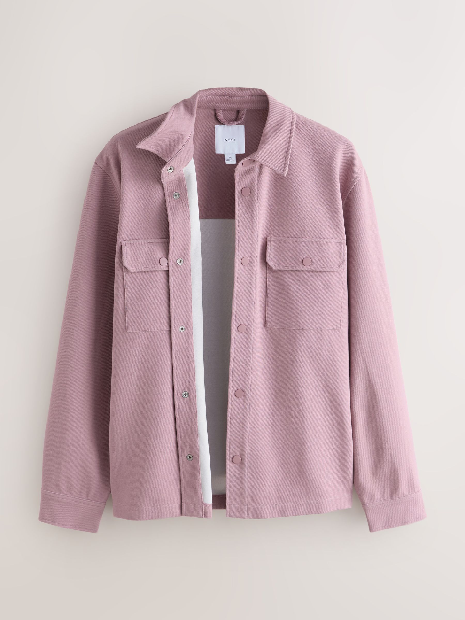 Buy Pink Jersey Twill Popper Shacket from Next USA