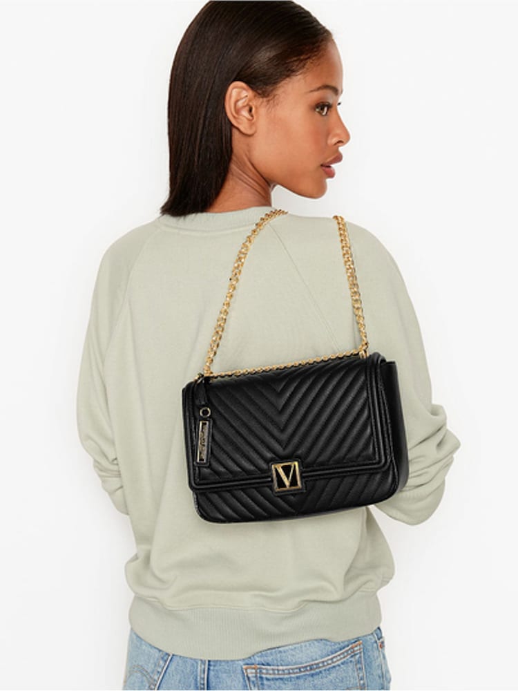 Victoria's Secret Black Lily Medium Shoulder Bag - Image 7 of 7 Victoria's Secret Black Lily Medium Shoulder Bag - Image 7 of 7