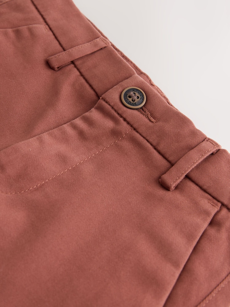 Rust Brown Skinny Fit Stretch Chino Trousers (3-17yrs) - Image 4 of 4