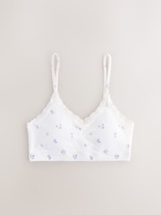 White/Blue Seamfree Strappy Crop Top (7-16yrs) - Image 3 of 6