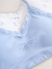 White/Blue Seamfree Strappy Crop Top (7-16yrs) - Image 6 of 6