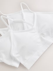 White Ground Seamfree Strappy Crop Tops 2 Pack (7-16yrs) - Image 5 of 6