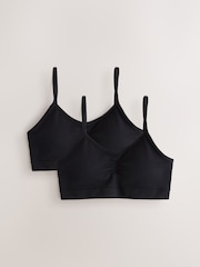 Black Seam Free Crop Tops 2 Pack (7-16yrs) - Image 1 of 5